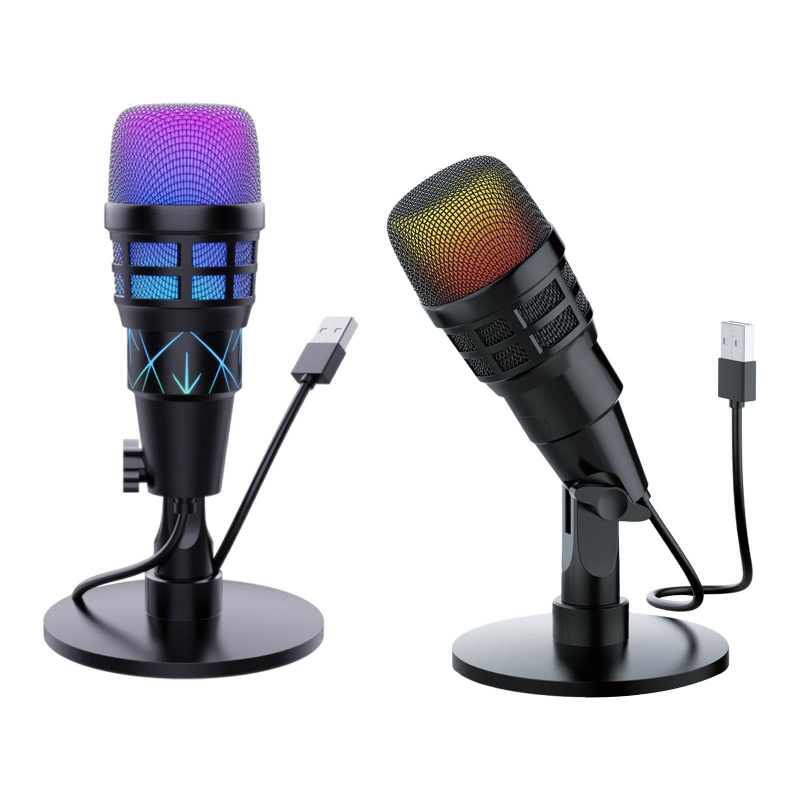 Streaming Mic Condenser - RGB USB Kondenser Oyun Mikrofonu Bilgisayar