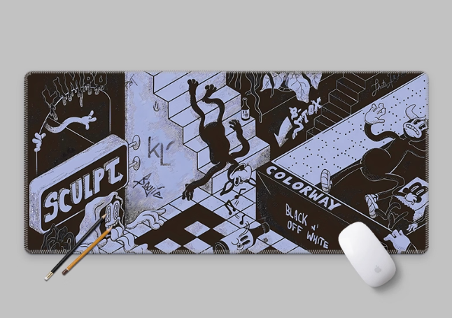 Esports Gaming Youtube - Kauçuk Tüp Masa Sürümü Mouse Pad