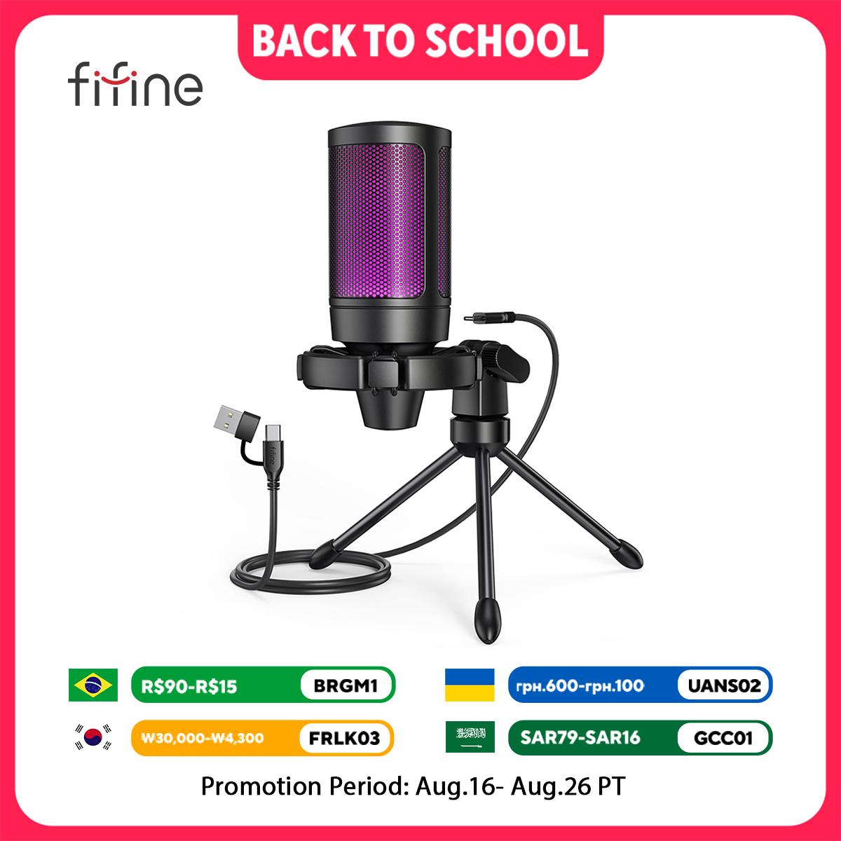 Streaming Mic Condenser - Hızlı Sessiz Özellikli AmpliGame Oyun Mikrofonu,