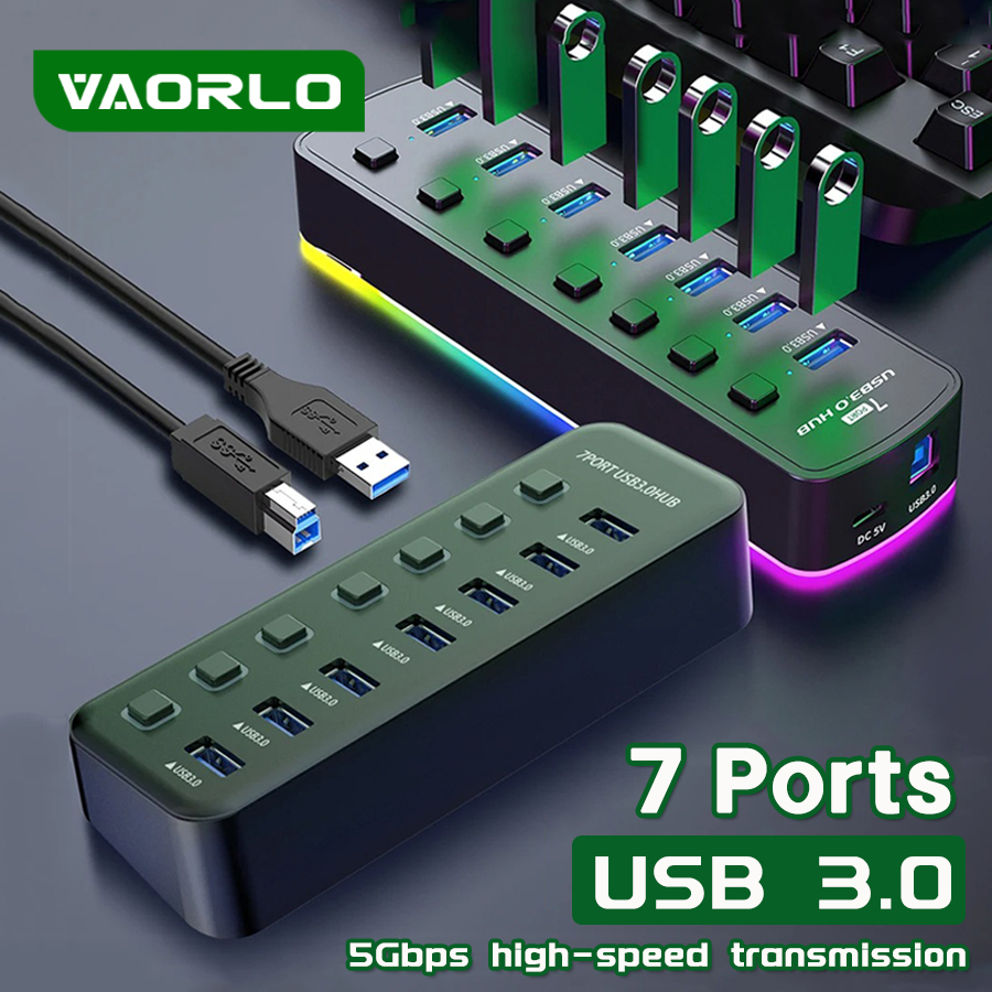 RGB USB 3.0 Hub 7 Port Veri Ba - Esports Gaming Splitter incelemesi ve fiyatı