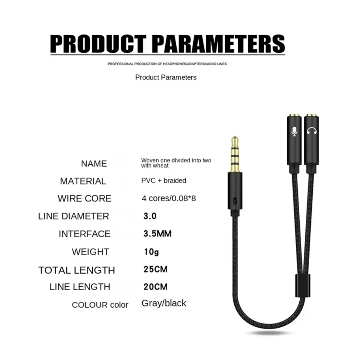 Kulaklık Ayırıcı 3.5mm Ses + M - Esports Gaming Splitter incelemesi ve fiyatı